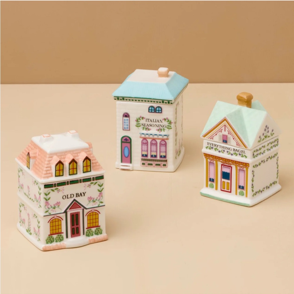Lenox Spice Village Italian Market Set of 3 Jars Canister Set